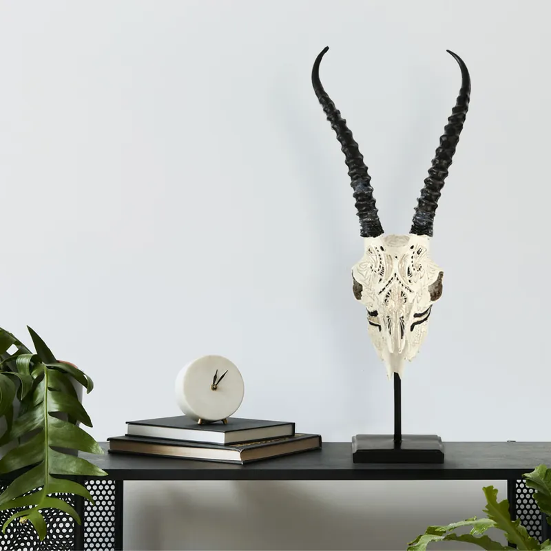 Decoratief element, antilopekop, zwart en wit, H 43 cm, ANTARA Koop Online