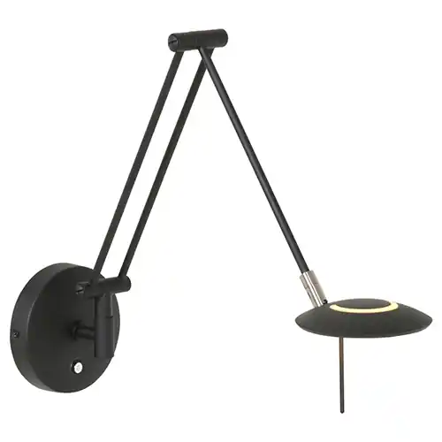 Finale Uitverkoop Wandlamp Zodiac zwart incl. dimmer cct