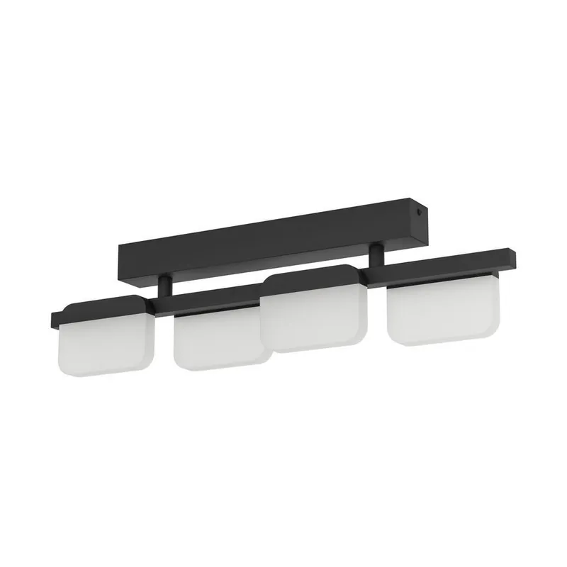 EGLO Ervidel Plafonnière - LED - 62.5 cm - Zwart Lage Kosten