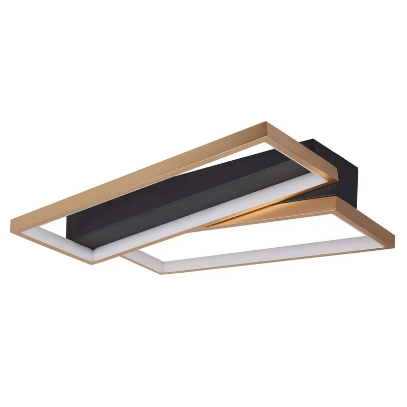 Highlight Plafondlamp Helios L 43 cm B 34 cm mat goud-zwart Hoge Kwaliteit