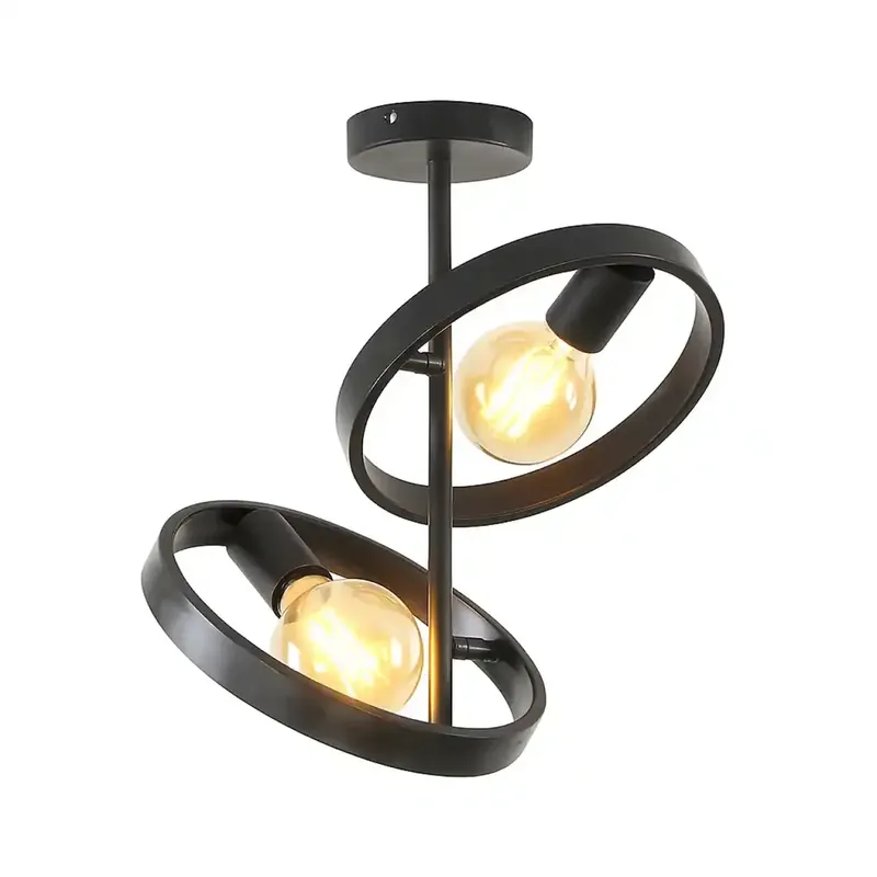Ylumen Plafondlamp Hover 2 lichts H 53 cm mat zwart Nu Kopen