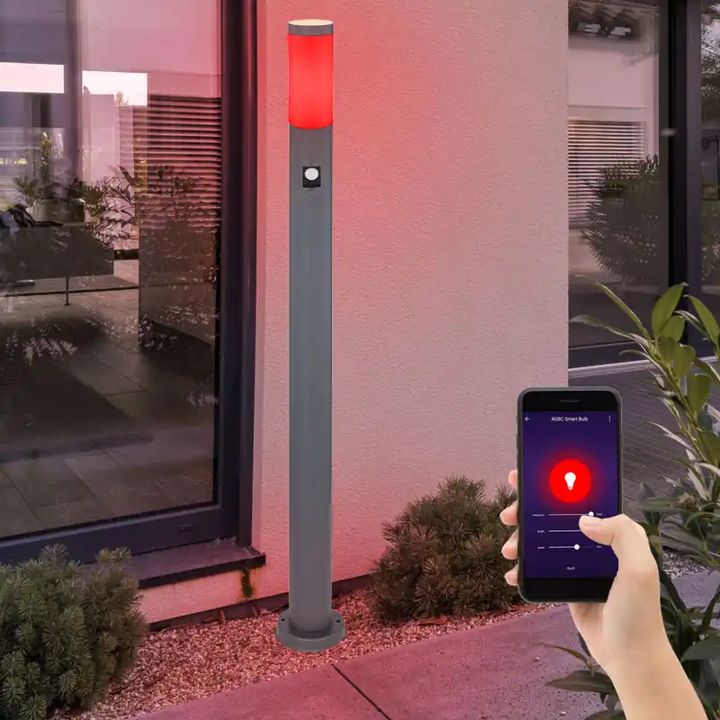 Actieprijs Slimme RGB LED vloerlamp, roestvrij staal, bewegingsdetector