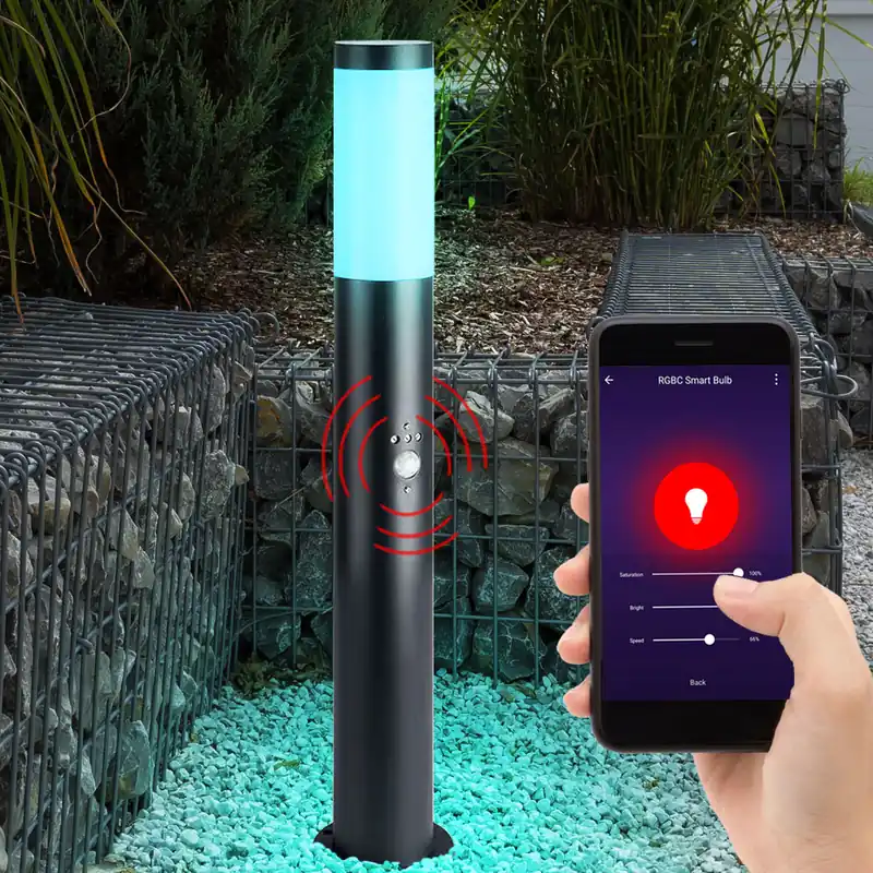 Direct Beschikbaar RGB LED vloerlamp, bewegingsdetector, app/voice control