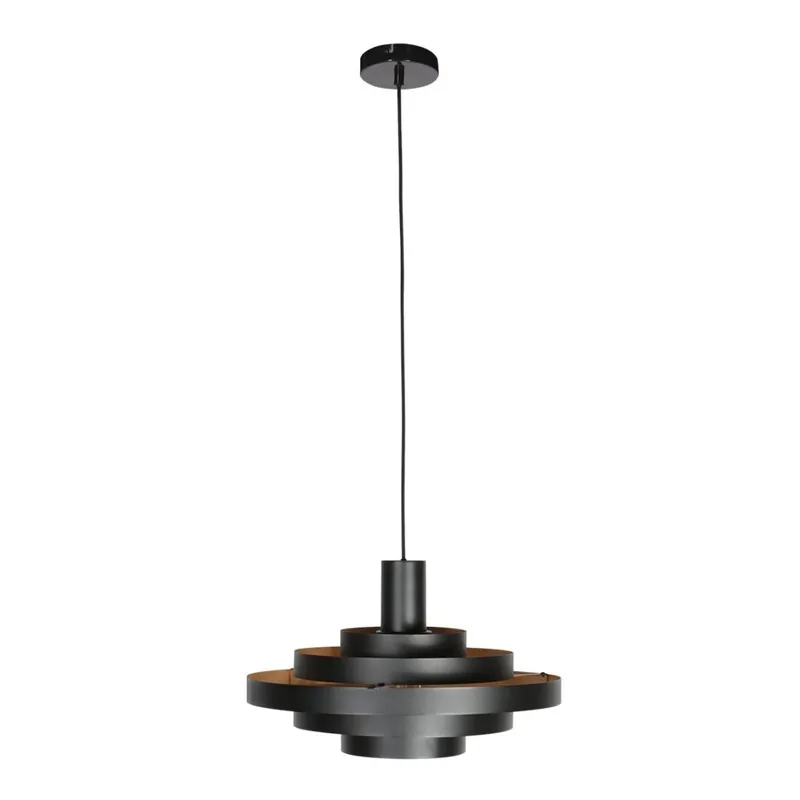 Zwarte hanglamp met bronzen binnenkant Ø50 Gereduceerde Prijs