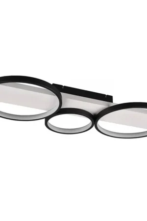 Laatste Versie Trio Leuchten Plafondlamp Medera 3 lichts L 80 cm wit zwart