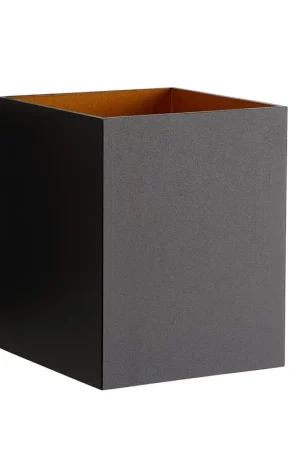 Zwarte-gouden wandlamp Xera vierkant Goedkoop