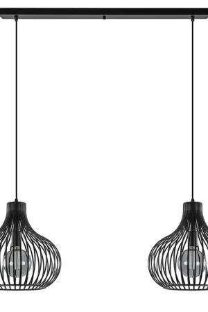 2-Lichts moderne hanglamp draad zwart Laatste Versie