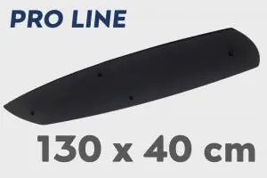 Uitverkoop Deens ovalen stalen plafondbalk PRO LINE voor lampen 130 x 40 cm | Zwart