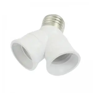 Alleen Vandaag Verloopfitting lamp adapter 1x E27 naar 2x E27 | Wit