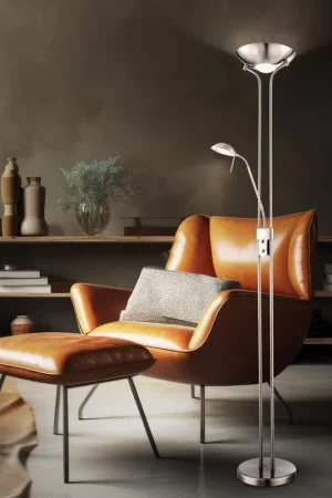 LED vloerlamp, leesspot, verplaatsbaar, dimbaar, H 180 cm Populair