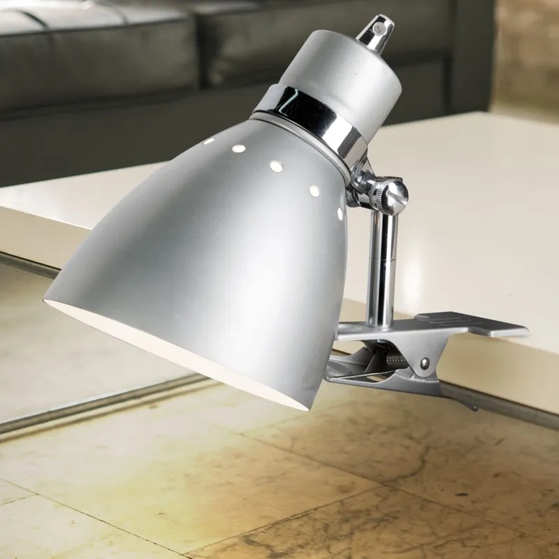 Opbouwspot, zilver, verstelbare spot, H 22 cm Favoriet