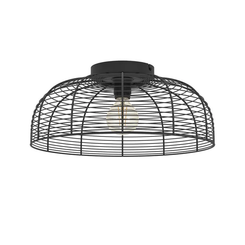 EGLO Rinroe plafondlamp - E27 - Ø 45 cm - industrieel - metaal - zwart Hoge Kwaliteit