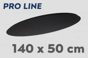 Dagaanbieding Ovalen stalen plafondbalk PRO LINE voor lampen 140 x 50 cm | Zwart