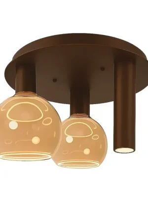Ztahl Plafondlamp Riva 3 lichts Ø 35 cm platinum Koopje