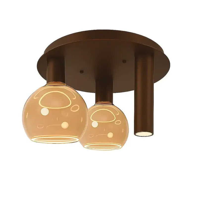 Ztahl Plafondlamp Riva 3 lichts Ø 35 cm platinum Koopje