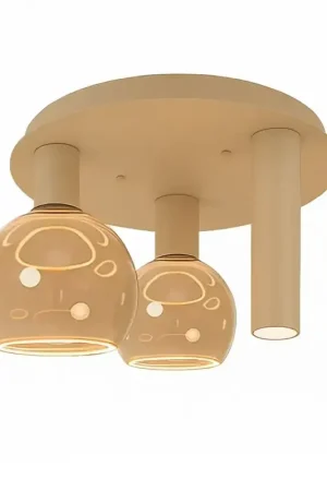 Hete Deal Ztahl Plafondlamp Riva 3 lichts Ø 35 cm quartz