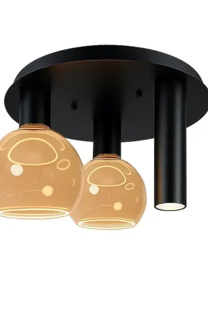 Direct Beschikbaar Ztahl Plafondlamp Riva 3 lichts Ø 35 cm zwart