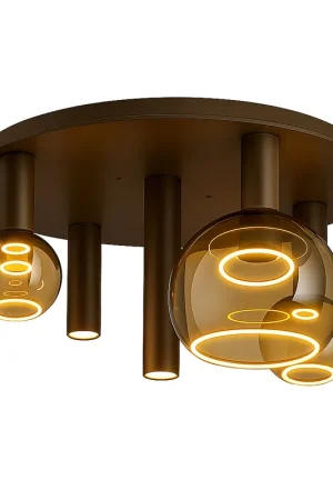 Beste Prijs Ztahl Plafondlamp Riva 5 lichts Ø 50 cm platinum