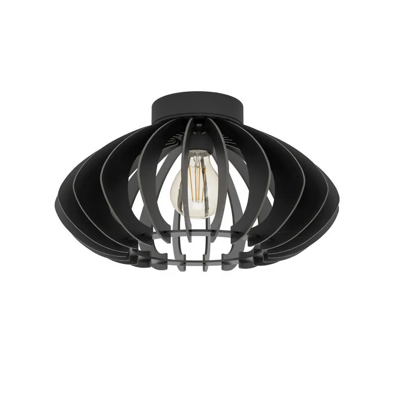 EGLO Cossano 3 plafondlamp - E27 - Ø38 cm - Hout - Zwart Direct Verzonden