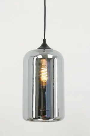 Los glas BY EEFFY metallic smoke zwart | Longton Ø 18 cm Betrouwbaar