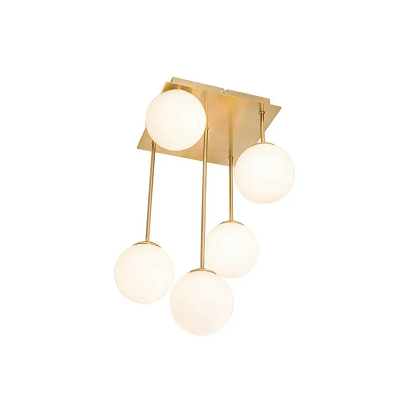 Qazqa plafondlamp athens-opal goudkleurig g9 Tijdelijk Beschikbaar
