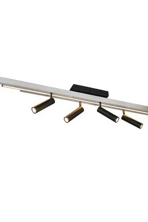 Gereduceerde Prijs Trio Leuchten Plafondlamp Zeno 6 lichts L 112 - 180 cm aluminium