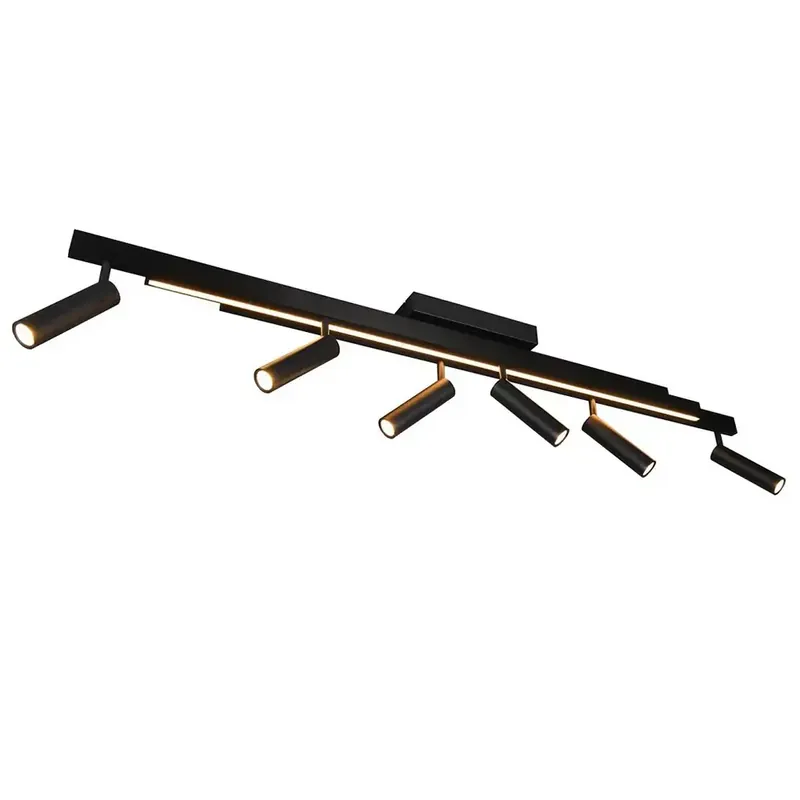 Must-Have Trio Leuchten Plafondlamp Zeno 6 lichts L 112 - 180 cm zwart