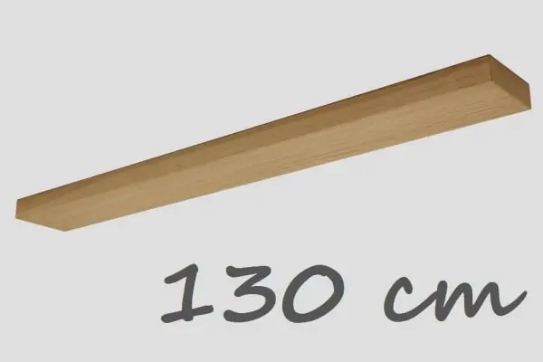 Hoge Kwaliteit Houten plafondbalk voor lampen 130 cm | Natuurlijk eiken