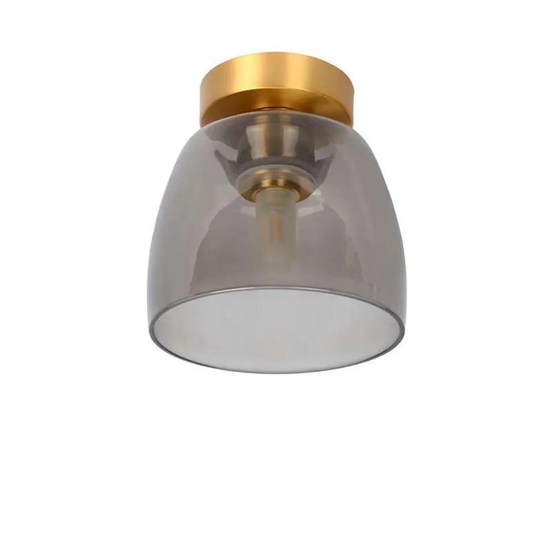 Merkproduct Lucide plafonnière Tyler - mat goud/messing - Ø16,1x16,8 cm