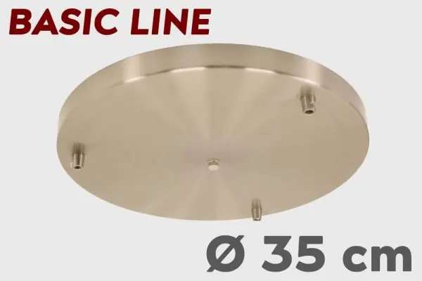 Nieuw Ronde plafondplaat BASIC LINE 3 gaten Ø 35 cm | Staal