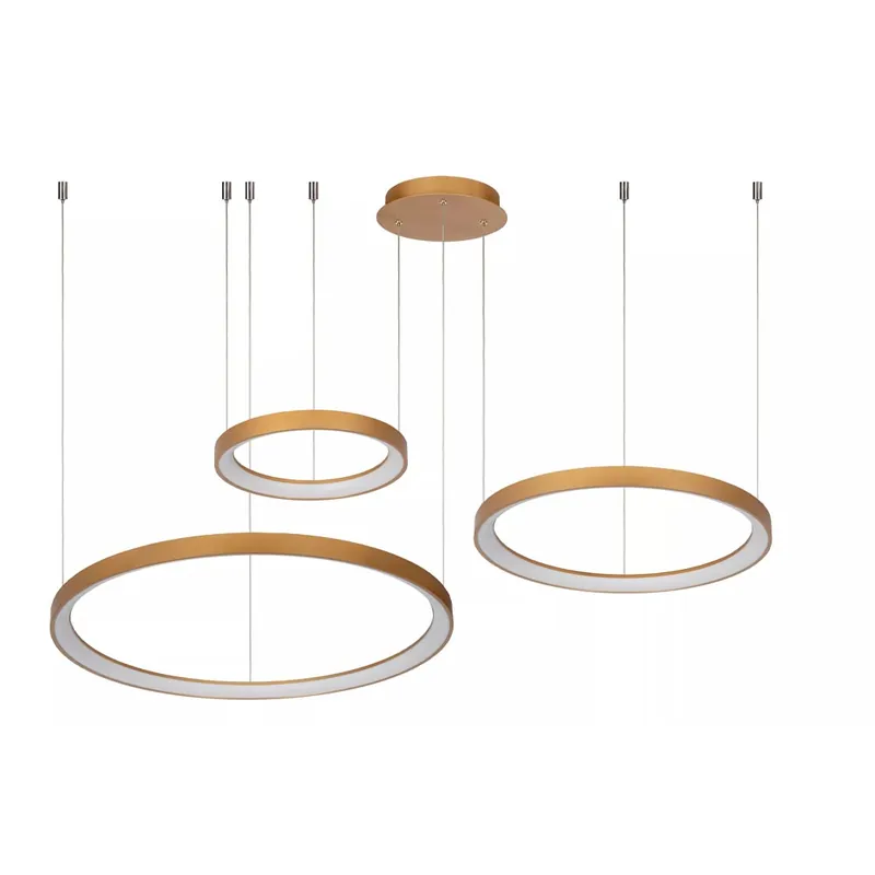 Merkproduct Hanglamp Vidal 3 ringen matgoud