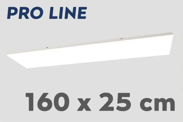 Brede stalen plafondbalk PRO LINE voor lampen 160 x 25 cm | Wit Laatste Kans
