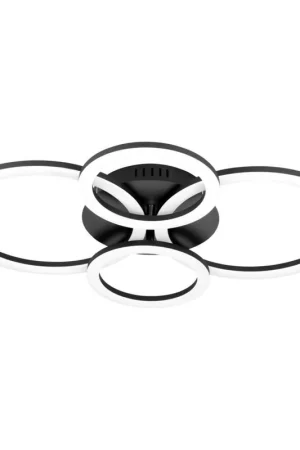 EGLOconnect.zParrapos-ZSmartPlafondlamp-61,5cm-Zwart/Wit Koopje