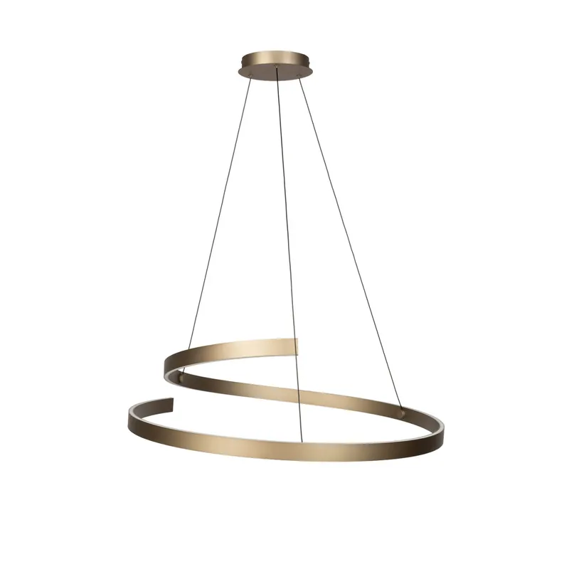 LED spiraal hanglamp in champagne kleur maat M Dagaanbieding