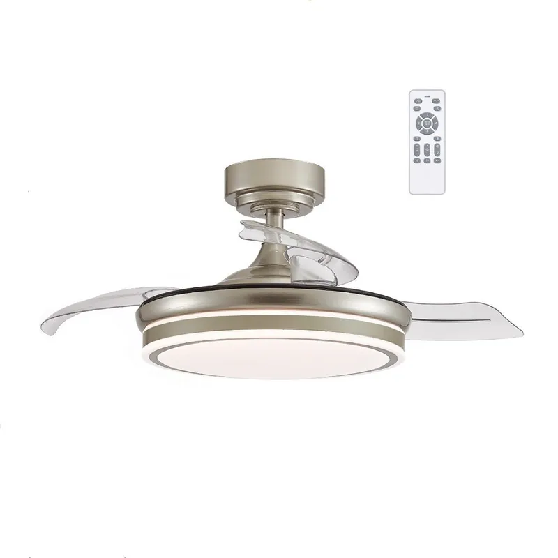 CristalRecord Plafondventilator Moss Ø 106 cm mat chroom Merkproduct
