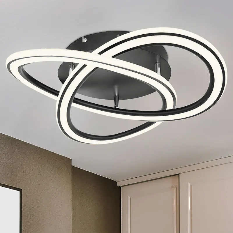 Must-Have LED plafondlamp, mat zwart, dimbaar 52 cm