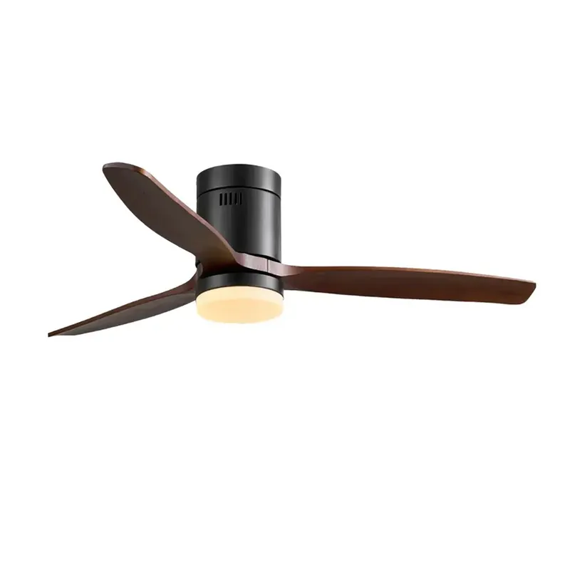 CristalRecord Plafondventilator Nine Ø 132 cm teak zwart Direct Verzonden