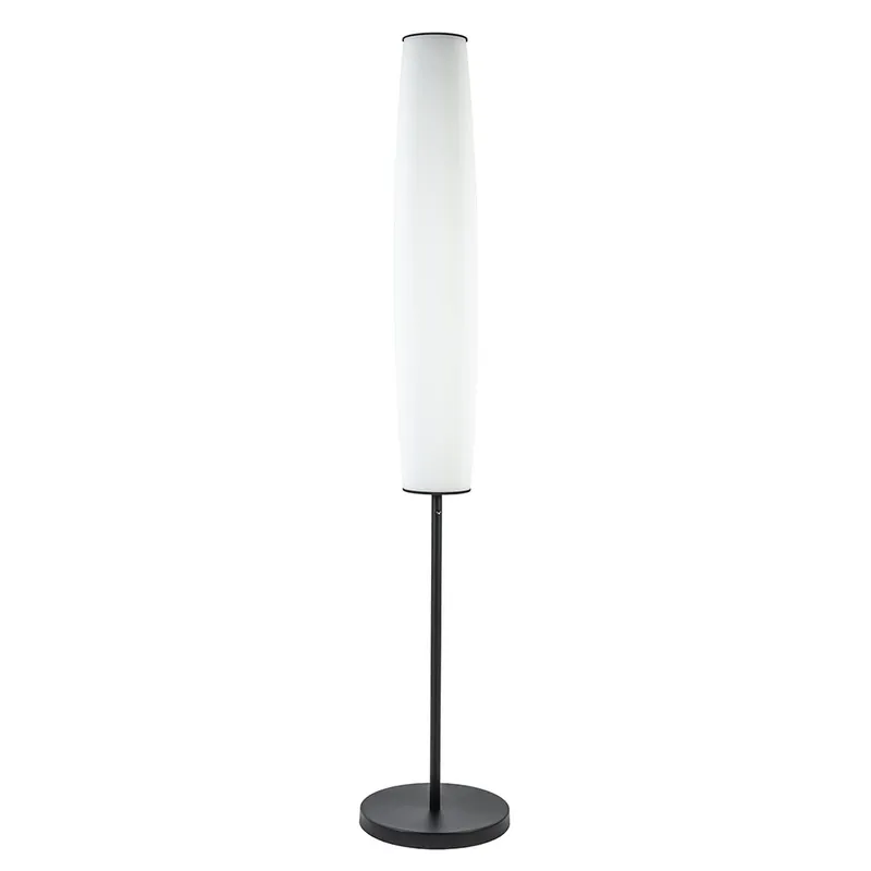 Moderne design vloerlamp zwart met opaal glas dim to warm Superprijs