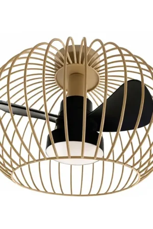 Beperkte Voorraad Ylumen Plafondventilator Wire Ø 40 cm beige zwart