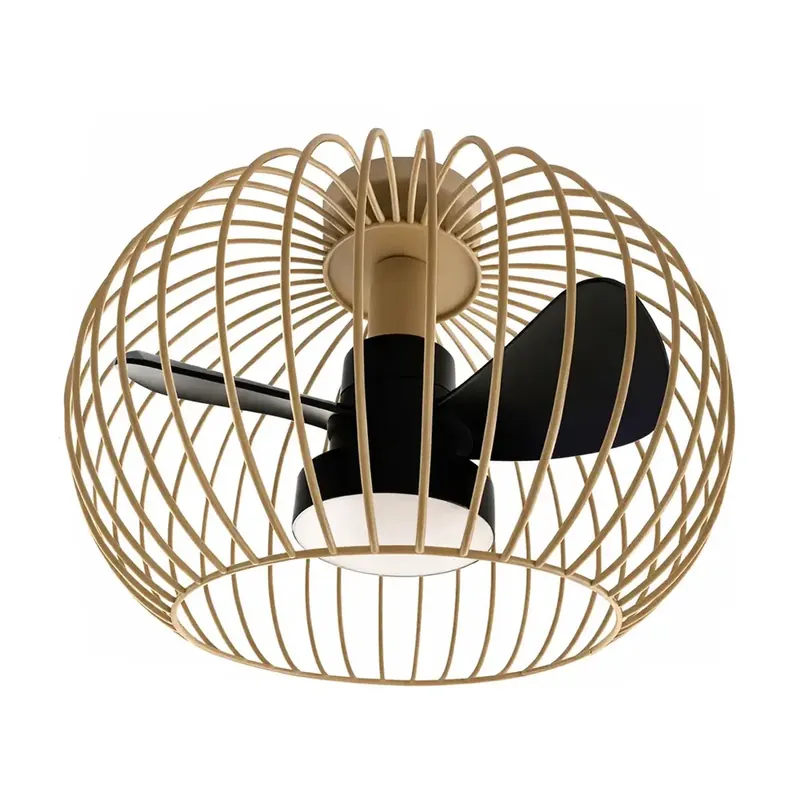 Beperkte Voorraad Ylumen Plafondventilator Wire Ø 40 cm beige zwart