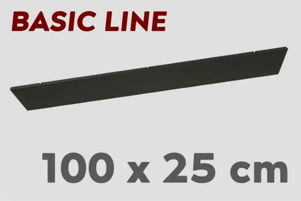 Actieprijs Brede stalen plafondbalk BASIC LINE voor lampen 100 x 25 cm | Zwart