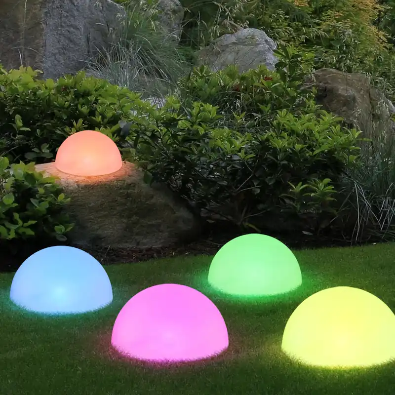 Gratis Retour Set van 5 RGB LED-zonnelichten, bal, kleurverandering, L 475 cm