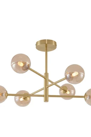 Weekendaanbieding Qazqa plafondlamp ryan goudkleurig g9