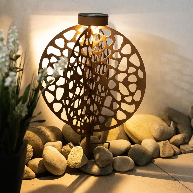 Flitsaanbieding LED solarlamp, roest, grondspies, H 30 cm