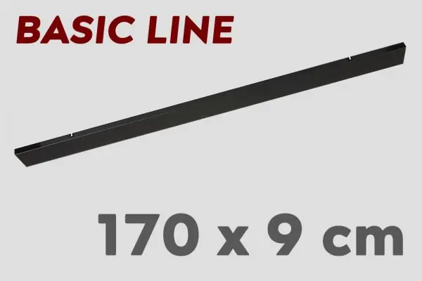 Goedkoop Stalen plafondbalk BASIC LINE voor lampen 170 x 9 cm | Zwart