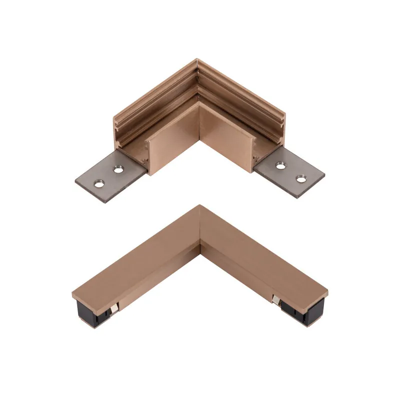 Lucide Premium LINIAL L-koppelstuk - 1-fase Railsysteem / Railverlichting - Smart - 48V Track - Champagne Actieprijs