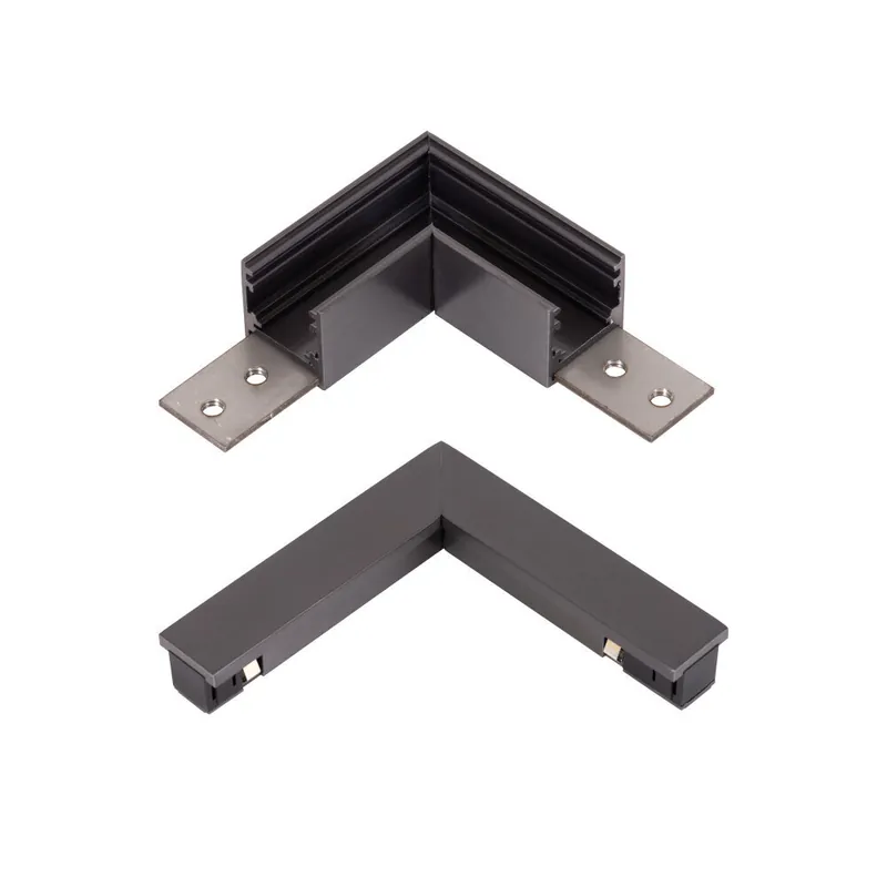 Lucide Premium LINIAL L-koppelstuk - 1-fase Railsysteem / Railverlichting - Smart - 48V Track - Mat Zwart Chroom Gratis Verzending