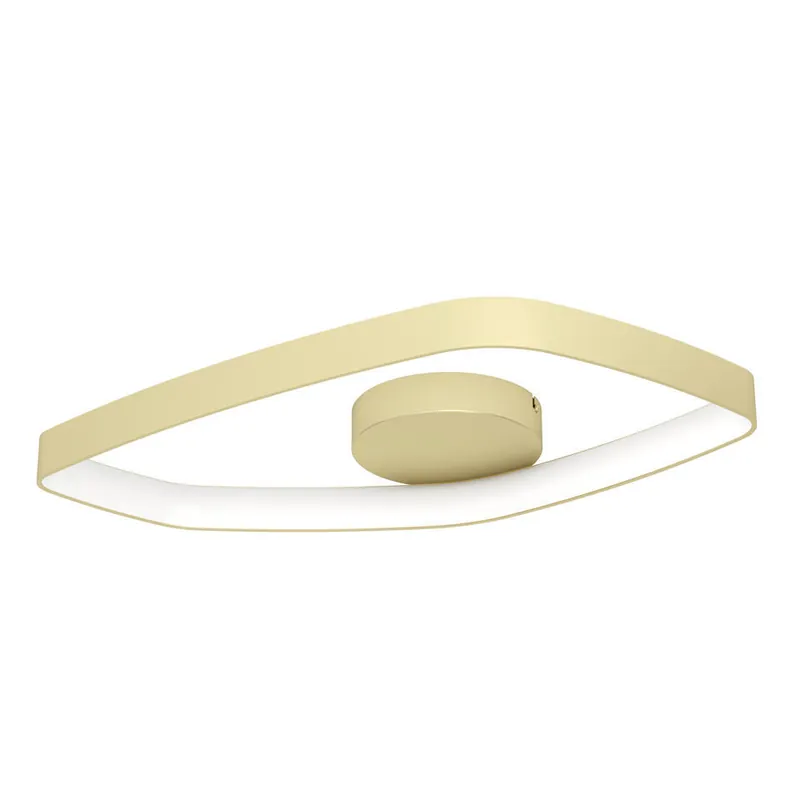 Snelle Levering EGLO Vallerosa Plafondlamp - LED - 58 cm - Goud/Wit - Staal
