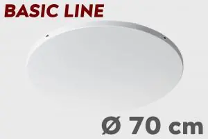 Ronde plafondplaat BASIC LINE zonder gaten Ø 70 cm | Wit Betaalbaar