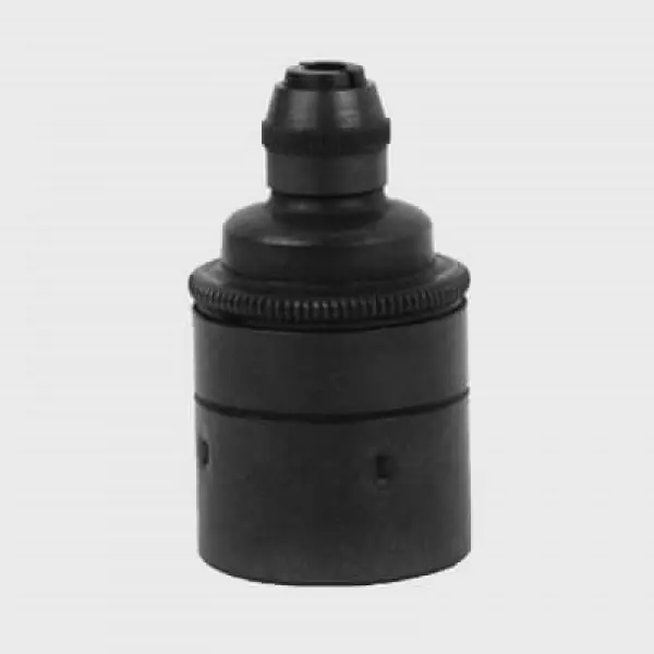 Op = Op Metalen fitting glad met trekontlasting | Zwart